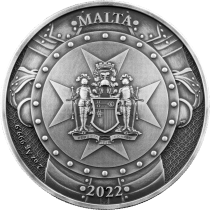 Malte Pièce Malte Siège de Malte de 1565 - 10 euros Argent Antique (2 onces) Malte 2022 - Les Chevaliers du Passé