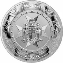 Malte Si&egrave;ge de Malte de 1565 - 5 euros Argent (1 once) Malte 2022 - Les Chevaliers du Pass&eacute;