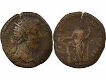 Marcus Aurelius - Dupondius, Standing Salus - 171 Rome