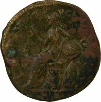 Marcus Aurelius - Sestertius, Seated Roma - 171 Rome
