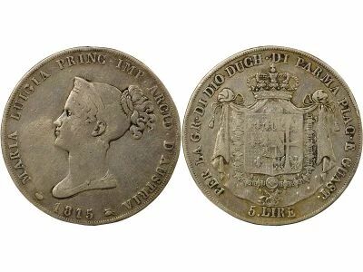 Maria Luigia - 5 Silver Lire - 1815 Milan