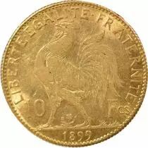 Marianne - 10 Gold Francs, Rooster - 1899 Paris