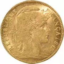 Marianne - 10 Gold Francs, Rooster - 1910 A Paris
