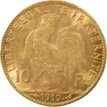 Marianne - 10 Gold Francs, Rooster - 1910 A Paris