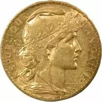 Marianne - 20 Gold Francs, Rooster - 1899 Paris