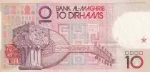 Maroc 10 Dirhams - Hassan II - instrument de musique - 1987 - NEUF - P.60b