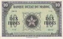 Maroc 10 Francs - Vert - 01-03-1944 - S&eacute;rie D.610 - P.25