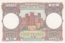 Maroc 100 Francs - Ksar d\'Aït-ben-haddou - 09-01-1950 - SUP - Série S.21 - P.45