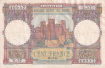 Maroc 100 Francs - Ksar d\'Aït-ben-haddou - 22-12-1952 - TTB - Série E.57 - P.45