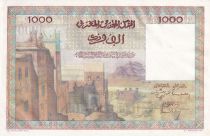 Maroc 1000 Francs - Mosquée - Ville & paysage - 15-11-1956 - Série V.20 - P.47