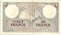 Maroc 20 Francs Minaret - 14-11-1941  -  TTB - Série A.1358 - P.18b