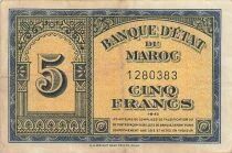 Maroc 5 Francs - 01-08-1943 - P.24a