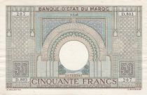 Maroc 50 Francs 01-03-1945  - SUP  - Série D.803 - P.21