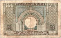 Maroc 50 Francs 28-10-1947   TB- Série U.2316 - P.21
