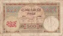 Maroc 500 Francs Vue sur la cit&eacute; de Fez - 03-05-1946 - S&eacute;rie O.77