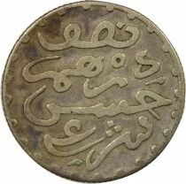 Maroc Hassan I - 1/2 Dirham Argent - 1299 AH (1881 / 1882) Paris