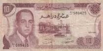 Marocco 10 Dirhams  Hassan II - 1970 - Fine  - P.57a - Serial BA/6