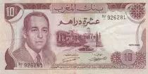 Marocco 10 Dirhams  Hassan II - 1970 - VF +  - P.57a - Various serial