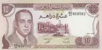 Marocco 10 Dirhams  Hassan II - 1985 - AU  - P.57b - Serial BE/60
