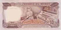 Marocco 10 Dirhams  Hassan II - 1985 - AU  - P.57b - Serial BE/60