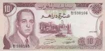 Marocco 10 Dirhams  Hassan II - 1985 - XF  - P.57b - Serial BA/94