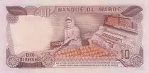 Marocco 10 Dirhams  Hassan II - 1985 - XF  - P.57b - Serial BA/94