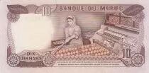 Marocco 10 Dirhams  Hassan II - 1985 - XF  - P.57b - Serial BE/48