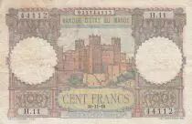 Marocco 100 Francs - Ksar d\'A&iuml;t-ben-haddou - 10-11-1948 - VF - Serial H.11 - P.45