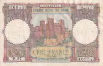 Marocco 100 Francs - Ksar d\'A&iuml;t-ben-haddou - 22-12-1952 - VF - Serial E.57 - P.45