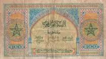 Marocco 100 Francs - Meknes - 01-08-1943 - Serial A.393 - P.27A