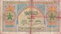 Marocco 100 Francs - Meknes - 1943 - Serial J189 - F - P.25