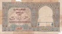 Marocco 1000 Francs - City and Minaret - 01-02-1921- Serial T.6 - G - P.16a