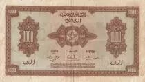 Marocco 1000 Francs Brown - ABNC - 01-05-1943 - Serial D.19