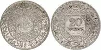 Marocco 20 Francs, Mohammed V - 1347  (1928)
