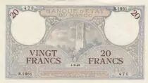 Marocco 20 Francs Minaret - 01-03-1945 - XF - R.1861-470 - P.18b