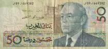 Marocco 50 Dirhams - Hassan II - Mounted Milicia charging - 1987 - F - P.64c