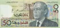 Marocco 50 Dirhams - Hassan II - Mounted Milicia charging - 1987 - UNC - P.64d