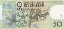 Marocco 50 Dirhams - Hassan II - Mounted Milicia charging - 1987 - UNC - P.64d