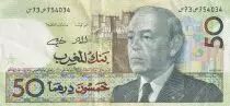 Marocco 50 Dirhams - Hassan II - Mounted Milicia charging - 1987 - UNC - P.64d