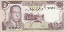Marokko 10 Dirhams  Hassan II - 1985 - XF +  - P.57b - Serial BF/2