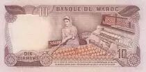 Marokko 10 Dirhams  Hassan II - 1985 - XF  - P.57b - Serial BE/93