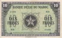 Marokko 10 Francs - 01-03-1944 - VF to XF  - Serial Z.1443 - P.25