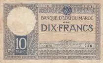 Marokko 10 Francs 06-03-1941 - Fine - Serial F.1678 - P.17b