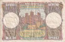 Marokko 100 Francs - Ksar d\'A&iuml;t-ben-haddou - 19-04-1951 - F to VF - Serial F.41 - P.45