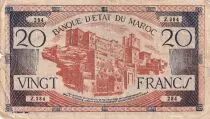 Marokko 20 Francs - 1943 - Fine - Serial Z.384 - P.39