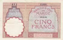 Marokko 5 Francs 14-11-1941 - VF  - Serial  U.899 - P.23Ab