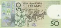 Marokko 50 Dirhams - Hassan II - Mounted Milicia charging - 1987 - Serial S