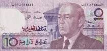 Marruecos 10 Dirhams - Hassan II - 1987 - XF to AU - P.63b