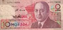 Marruecos 10 Dirhams - Hassan II - Musical instrument - 1987 - F - P.60b