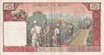Marruecos 10 Dirhams - Mohammed V - Orange picking - 1960 - VF - P.54a